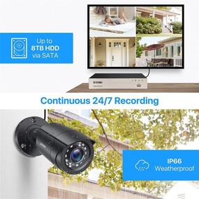 img 3 attached to 📷 ZOSI 8CH 1080P Outdoor Security Camera System with 1TB Hard Drive, H.265+ 8 Channel 5MP Lite Video DVR Recorder, 8X 1080P HD 1920TVL Weatherproof CCTV Cameras, Motion Alert, Easy Remote Access