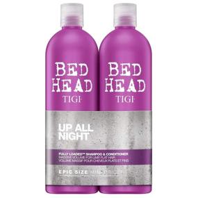 img 4 attached to 💥 TIGI Bed Head Fully Loaded Tween Duo - Шампунь для объема и Желе для кондиционирования для тонких, плоских волос - 2X750 мл