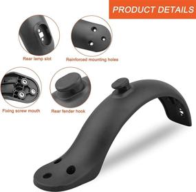 img 3 attached to 🛴 TOMALL Scooter Replacement Accessories: Rear Fender, Mudguard Bracket & Brake Light + 3 Rubber Vibration Dampers - Compatible with M365/ M365 Pro Scooter