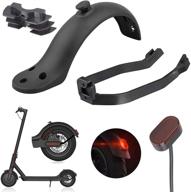 🛴 tomall scooter replacement accessories: rear fender, mudguard bracket & brake light + 3 rubber vibration dampers - compatible with m365/ m365 pro scooter logo