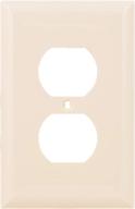 enhance wall décor with power gear outlet oversized wall plate cover - unbreakable faceplate, 1 gang, light almond, screws included - 1 pack logo