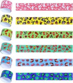 img 4 attached to 🎃 Amosfun Halloween Slap Bracelets 24 Pack Assorted Wristbands for Kids - Happy Halloween Wrist Decoration Party Favors - Size 23x3cm