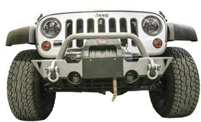 img 2 attached to 🚗 Tuffy Flip-Up License Plate Holder with Hawse Fairlead for Winch - Black (Model 01)