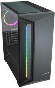 img 3 attached to COUGAR DarkBlader X7 (Midnight Green): Uniquely Designed RGB Mid-Tower Case for Enhanced Gaming Experience