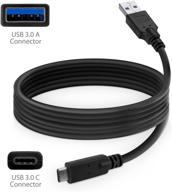 boxwave directsync usb 3.0 a to usb 3.1 type c cable for samsung galaxy tab s3 - 6ft, black logo