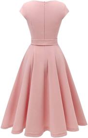 img 2 attached to 👗 Vintage A-Line Midi Party Dress - Women's Casual Swing Tea Dress, Ideal for Cocktail Events