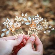 💎 wedding hair accessories - unicra crystal hair combs for bride & bridesmaids in silver (also available in gold) logo