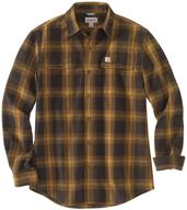 👕 carhartt original flannel: long sleeve plaid men's clothing for comfort and style logo