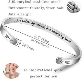 img 3 attached to 🌟 BFJLIFE Personalized Motivational Cuff Bracelets: Inspire Yourself with Engraved 316L Stainless Steel Jewelry for Women & Girls