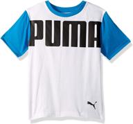 👕 stylish and comfortable: puma boys' graphic short sleeve t-shirt logo