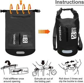 img 2 attached to 🎒 Waterproof Dry Bag Backpack by arteesol - Lightweight Floating Bag for Kayaking, Rafting, Boating, Swimming, Camping, Hiking, Beach Fishing (5L/10L/20L/30L)