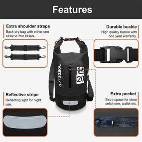 img 1 attached to 🎒 Waterproof Dry Bag Backpack by arteesol - Lightweight Floating Bag for Kayaking, Rafting, Boating, Swimming, Camping, Hiking, Beach Fishing (5L/10L/20L/30L)