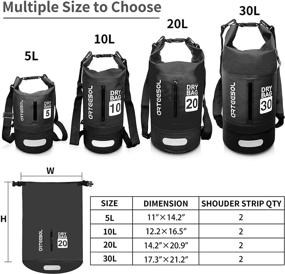 img 3 attached to 🎒 Waterproof Dry Bag Backpack by arteesol - Lightweight Floating Bag for Kayaking, Rafting, Boating, Swimming, Camping, Hiking, Beach Fishing (5L/10L/20L/30L)