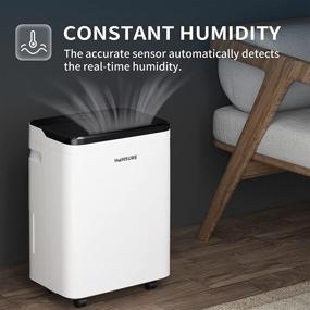 img 2 attached to 🏡 HUMSURE 4500 Sq. Ft Whole House Dehumidifier - 70 Pints Moisture Removal, Auto Shut-off, Portable with Drain Hose & 5L Water Tank