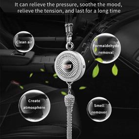 img 2 attached to 🚗 YUNONG Car Logo Perfume Container: Exquisite Diamond Ornaments for a Refreshing Car Air Experience