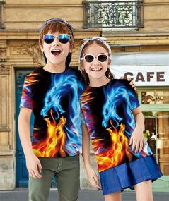 img 1 attached to 🌞 RAISEVERN Kids 3D Printed T-Shirts | Unisex Short Sleeve Summer Tees for Ages 6-14 Years