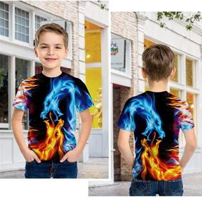 img 3 attached to 🌞 RAISEVERN Kids 3D Printed T-Shirts | Unisex Short Sleeve Summer Tees for Ages 6-14 Years