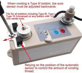 img 2 attached to 🧵 CKPSMS Brand KP-SBW01: Universal 110V Automatic Bobbin Winder & Thread Stand for All Bobbin Types (American Plug)