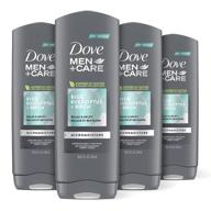 🚿 dove men+care гель для тела для сухой кожи с микроувлажнением, синяя эвкалипт и береза | питательный, 18 унций, 4 штуки логотип