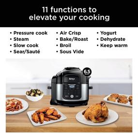 img 2 attached to 🥘 Ninja FD302 Foodi 11-in-1 Pro 6.5 qt. Pressure Cooker & Air Fryer: All-in-One Kitchen Appliance with Crisper Plate, Broil Rack, and Recipe Book