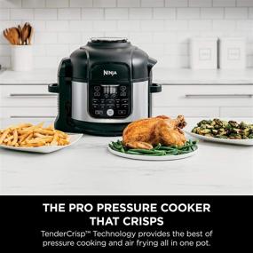 img 1 attached to 🥘 Ninja FD302 Foodi 11-in-1 Pro 6.5 qt. Pressure Cooker & Air Fryer: All-in-One Kitchen Appliance with Crisper Plate, Broil Rack, and Recipe Book