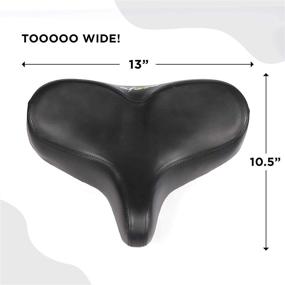 img 2 attached to 🚴 Ultimate Comfort with EBIKELING Oversized Bicycle Seat - Premium Memory Foam Bike Seat for Maximum Comfort - Perfect Bicycle Seats for Men and Women - Extra Wide Bike Saddles