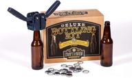 🍺 craft a brew deluxe bottling kit: easy homebrew bottling set with 10 amber glass bottles, caps, and capper logo