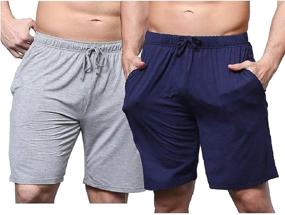 img 2 attached to Sahara Cotton Lounge Shorts 2 Color Men's Clothing for Sleep & Lounge