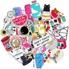 img 3 attached to Water Bottle Sticker Decals: 45pcs Cute Waterproof Stickers for Girls - Bumper, Laptop, Car, Skateboard, Luggage, Snowboard [Non-Random]