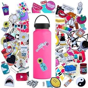 img 4 attached to Water Bottle Sticker Decals: 45pcs Cute Waterproof Stickers for Girls - Bumper, Laptop, Car, Skateboard, Luggage, Snowboard [Non-Random]