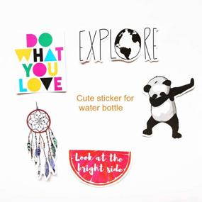 img 1 attached to Water Bottle Sticker Decals: 45pcs Cute Waterproof Stickers for Girls - Bumper, Laptop, Car, Skateboard, Luggage, Snowboard [Non-Random]