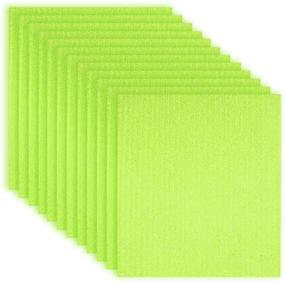 img 4 attached to 🧽 JEBBLAS 12-Pack Green Swedish Dishcloth Cellulose Sponge Cloths - Eco-Friendly, Reusable Cleaning Cloths for Kitchen, Absorbent Dish Cloth Hand Towel