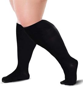 img 3 attached to 🧦 BLU HORN Compression Socks: 20-30 mmHg Knee High Stockings for Effective Compression Therapy in Women & Men