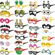 funny cardstock photo booth glasses logo