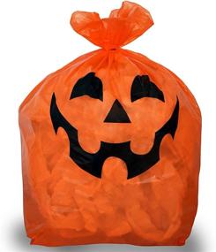 img 1 attached to 🎃 Skeleteen Waterproof Pumpkin Leaf Bags - Enhance Your Outdoor Space with Jack O Lantern Decorations - Convenient Ties Included - Available in 3 Sizes
