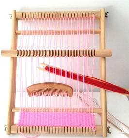 img 4 attached to Mochiglory Wooden Weaving Loom: A Fun and Versatile DIY Weaving Art Kit for Kids, Beginners, and Experts