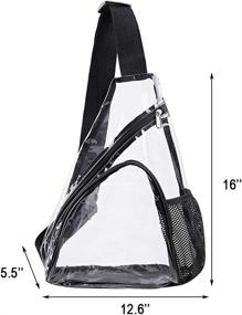 img 3 attached to 🎒 Clear Crossbody Backpack: Stadium Approved Bag for Convenient and Secure Access