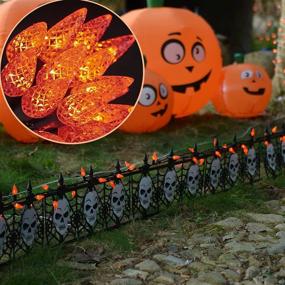 img 3 attached to 🎃 WATERGLIDE Halloween C6 String Lights: 33ft 100 LED Black Wire Fairy Lights with 29V Safe Adaptor, 8 Lighting Modes, Waterproof for Indoor Outdoor Patio Xmas Tree Party Decor, Orange