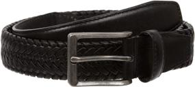 img 4 attached to 👔 Black Comfort Stretch Braided Leather Men's Accessories and Belts