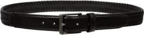 img 2 attached to 👔 Black Comfort Stretch Braided Leather Men's Accessories and Belts