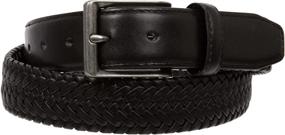 img 3 attached to 👔 Black Comfort Stretch Braided Leather Men's Accessories and Belts