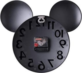 img 3 attached to MEIDI CLOCK Modern Design Mickey Mouse Big Digit 3D Wall Clock - Black, Ideal Home Decor Decoration