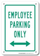 employee parking only sign weatherproof logo