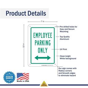 img 3 attached to Employee Parking Only Sign Weatherproof