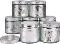 контейнер для свечей с тиснением «сияющий серебряный» логотип