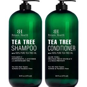 img 4 attached to 🌿 Botanic Hearth Tea Tree Shampoo and Conditioner Set - Soothes Itchy and Dry Scalp, Made with 100% Pure Tea Tree Oil, Sulfate Free, Paraben Free - Ideal for Men and Women - (Packaging May Vary) - 16 fl oz each