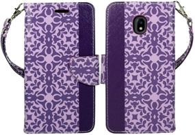 img 4 attached to 👜 ZASE Design Wallet Protective Case - Samsung Galaxy J7 Star/J7v 2nd Gen/J7 2018/J7 Refine/J7 2018 Premium PU Leather Flip Cover with Kickstand, ID Pocket, Wrist Strap (Lavender Purple)