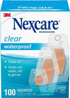 🏥 nexcare waterproof bandages family pack - 100 count, assorted sizes in tan логотип