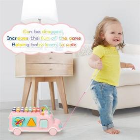 img 1 attached to UNIH Baby Toy 12-18 Months: Music Bus Xylophone for Kids Toy with Building Blocks: Baby Toys 🚍 for 1 Year Old Boys and Girls: Musical Toys for Toddlers 1-3: Early Educational Toys for Toddlers Gift