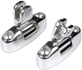 img 4 attached to 🔗 High-Quality Thorn Boat Bimini Top Deck Hinge Swivel Mount - Stainless Steel Pack of 2